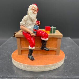 1989 PW Baston Jr Santa Claus Resin Figurine Final Preparations for Christmas